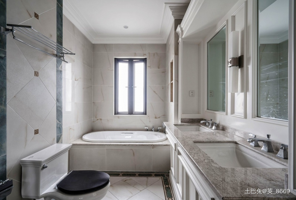 美式别墅大卫浴设计美式卫生间设计图片赏析