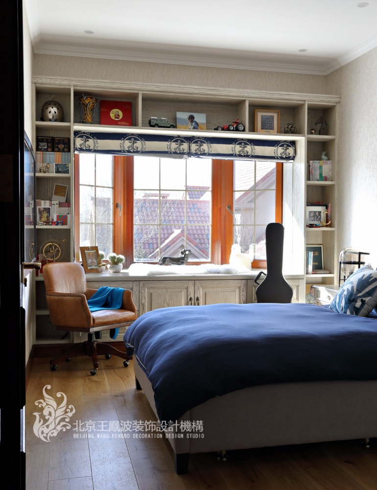 卧室2装修效果图温情美式风男孩房设计美式卧室设计图片赏析
