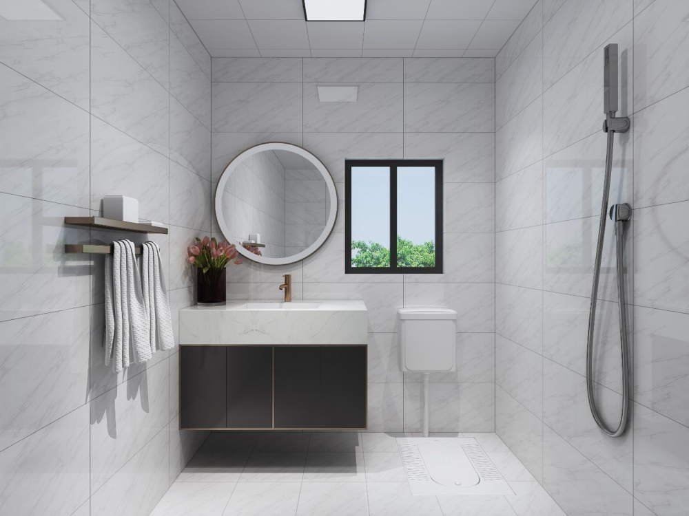卫生间洗漱台2装修效果图精装房现代简约卫生间设计图片赏析