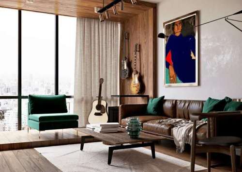 客厅装修效果图以小见大顶级公寓60m²以下家装装修案例效果图