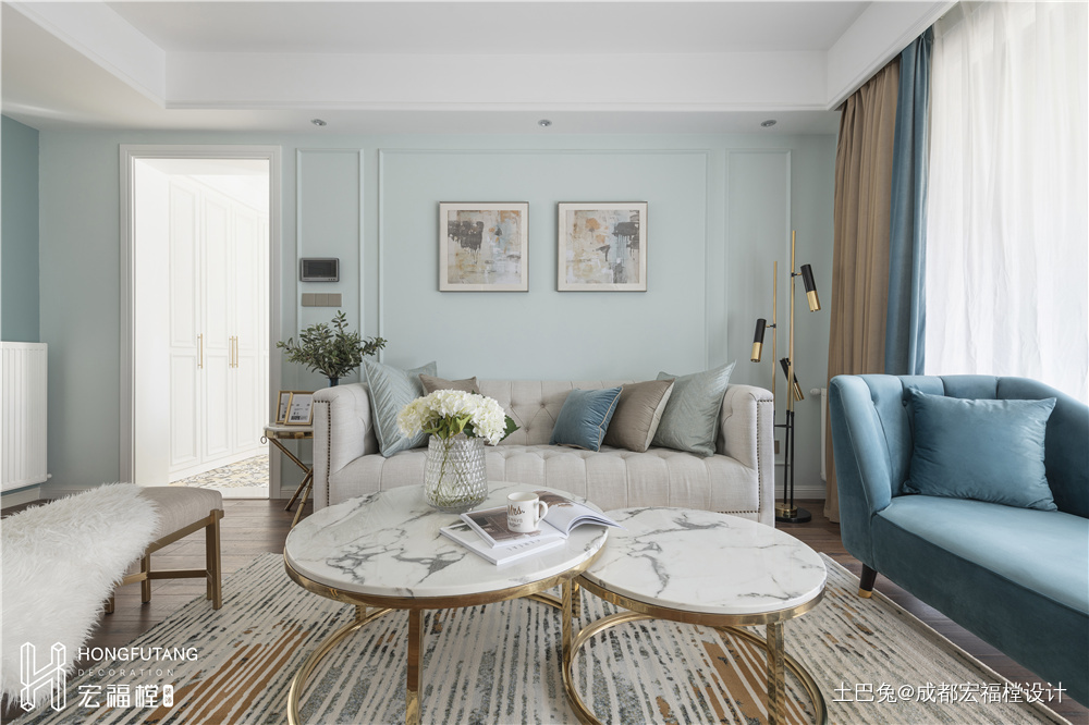 美式客厅沙发茶几图美式客厅设计图片赏析
