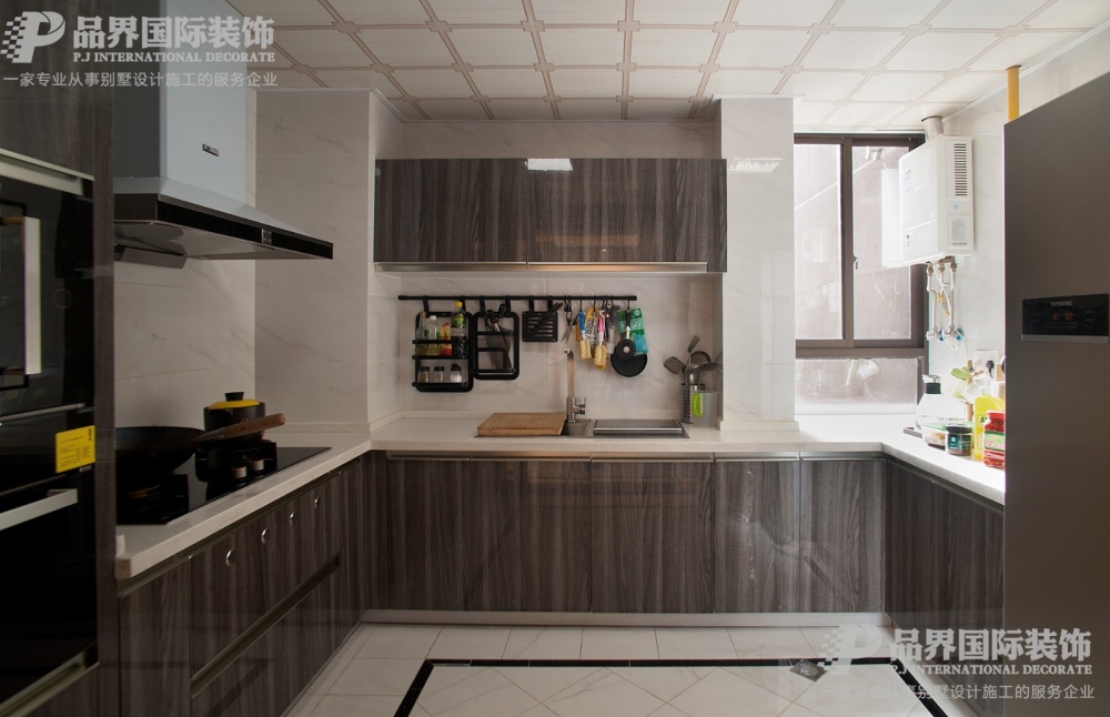 餐厅橱柜装修效果图东方新中式厨房设计图中式现代厨房设计图片赏析