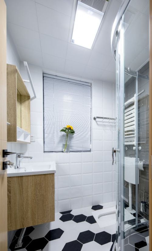 卫生间洗漱台装修效果图素雅现代风卫浴设计图