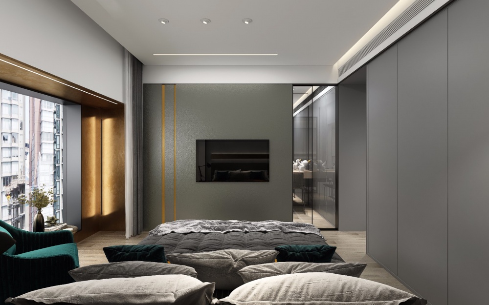 卧室床2装修效果图Chris&#039;sDom现代简约卧室设计图片赏析