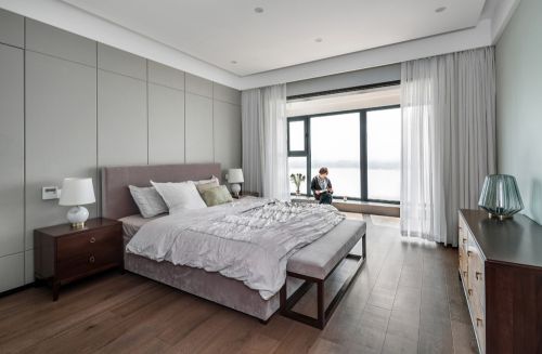 四居中式风主卧室设计卧室窗帘中式现代卧室设计图片赏析