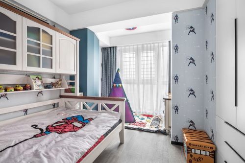 卧室窗帘6装修效果图“一字型”户型现代儿童房设计