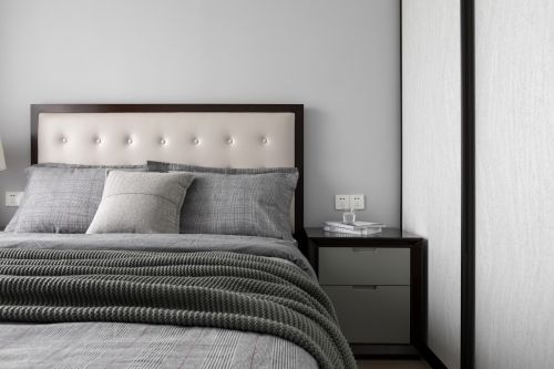 卧室床头柜1装修效果图黑白系现代三居次卧室设计