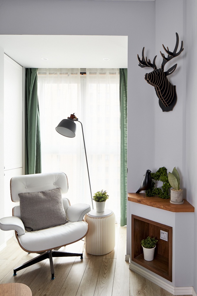 客厅窗帘装修效果图德圣博奥城北欧风客厅设计图片赏析