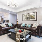 柔和美式客厅沙发图片