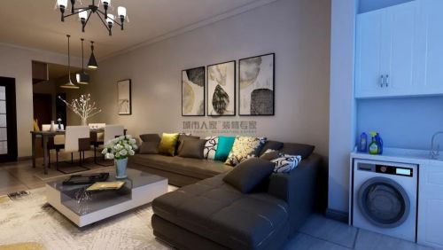 客厅沙发装修效果图金都时代新城简约，品味简单精致