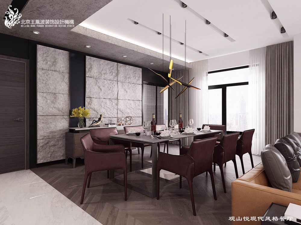 厨房装修效果图现代分风格设计，213平米现代简约餐厅设计图片赏析