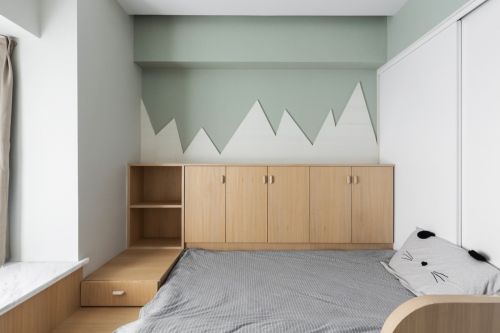 卧室床头柜装修效果图Donuts北欧风次卧设计图