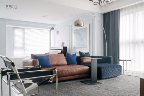 现代复古客厅沙发设计客厅窗帘2图现代简约客厅设计图片赏析