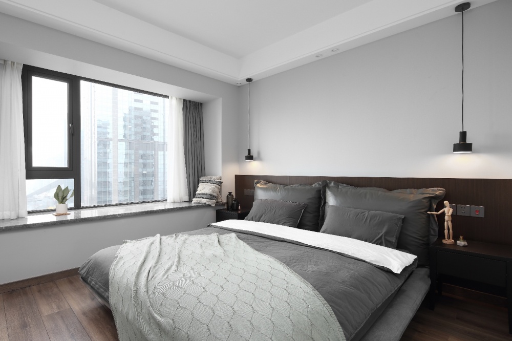卧室床装修效果图简单现代风卧室设计图片现代简约卧室设计图片赏析