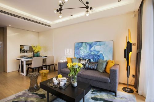 客厅沙发4装修效果图万科翡翠公园现代风格软装设计