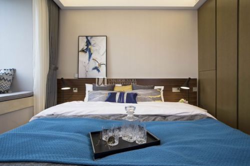 卧室床2装修效果图万科翡翠公园现代风格软装设计