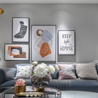 现代简约沙发背景图设计图