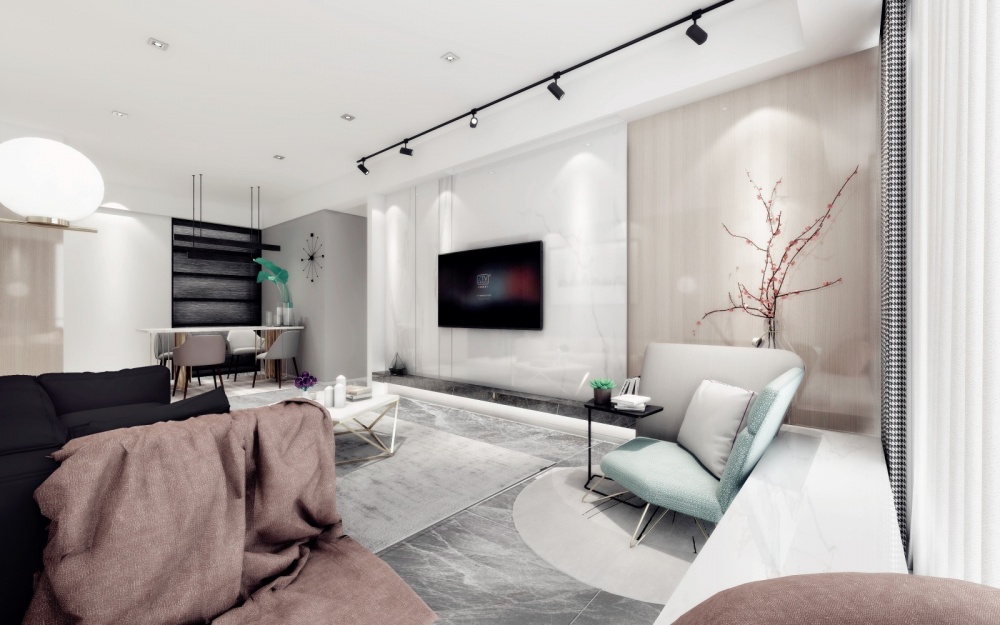 客厅沙发装修效果图【明·了】现代简约客厅设计图片赏析