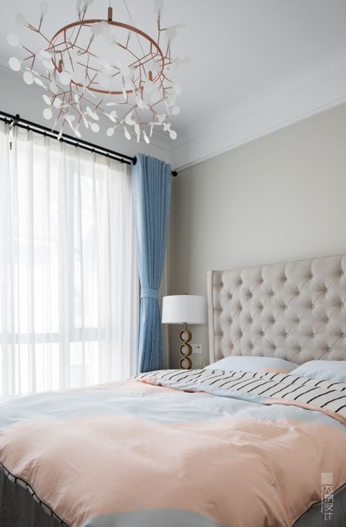 卧室窗帘6装修效果图现代美式|静·谧|360㎡