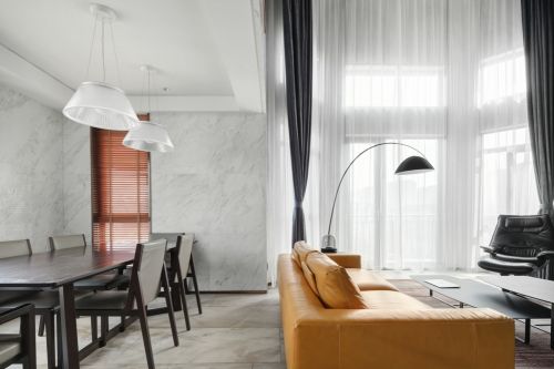 如东绿城|曼特宁诗意生活客厅沙发501-1000m²复式家装装修案例效果图