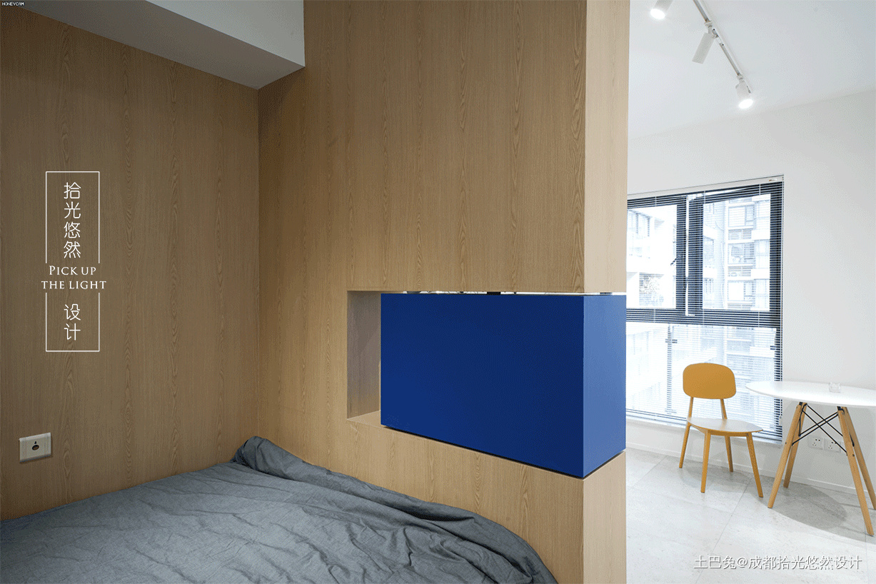 「两面」两个月让23㎡的公寓一应俱全现代简约卧室设计图片赏析