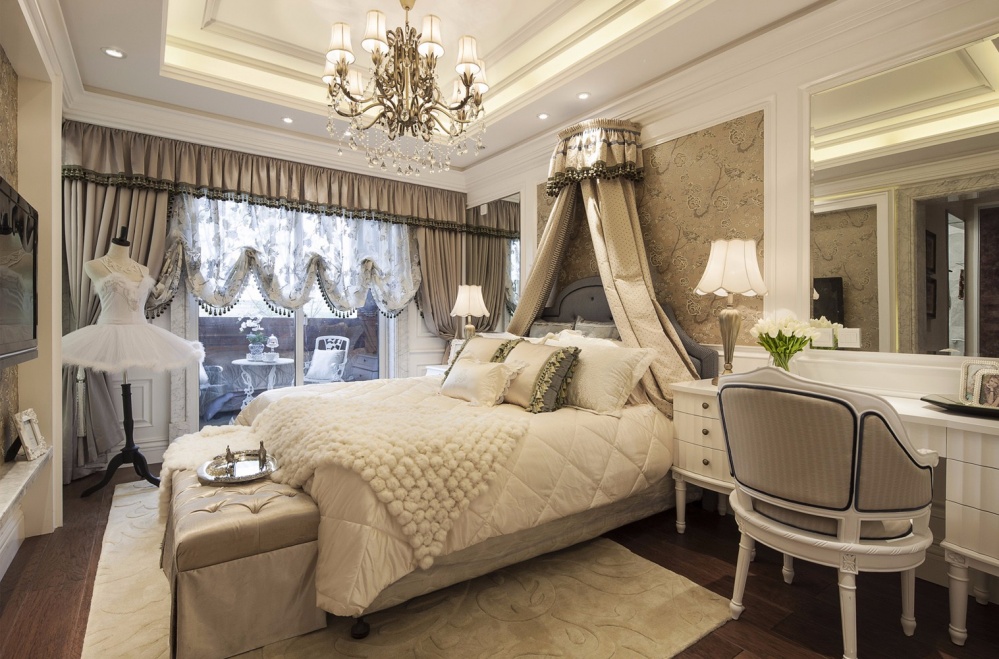卧室窗帘装修效果图奢华法式其他卧室设计图片赏析