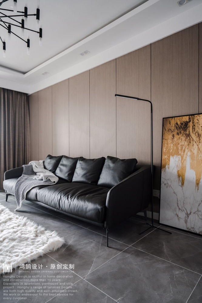 客厅床2装修效果图现代北欧风，他家电视墙实用到不北欧风客厅设计图片赏析