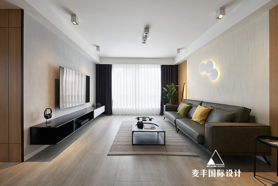 客厅窗帘4装修效果图现代简约江南国际城现代简约客厅设计图片赏析
