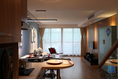 装修效果图北欧风的loft公寓1000m²以上复式北欧极简家装装修案例效果图