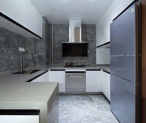 二居现代简约105㎡厨房装饰设计图