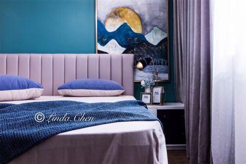 三居现代简约110㎡卧室装饰效果图片
