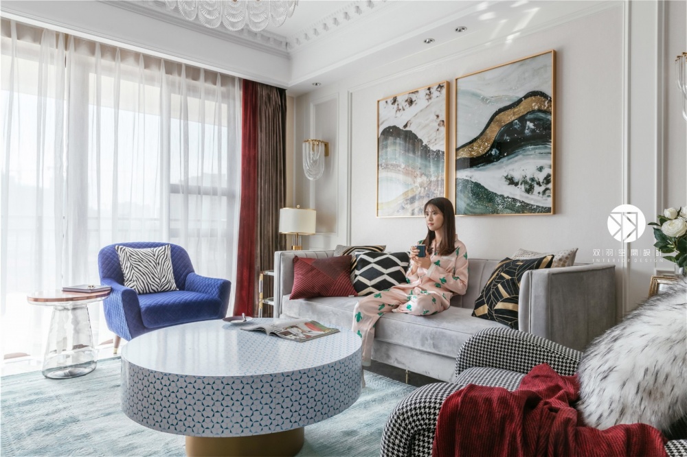 客厅沙发装修效果图時光物語l广东河源双羽空间设计美式客厅设计图片赏析