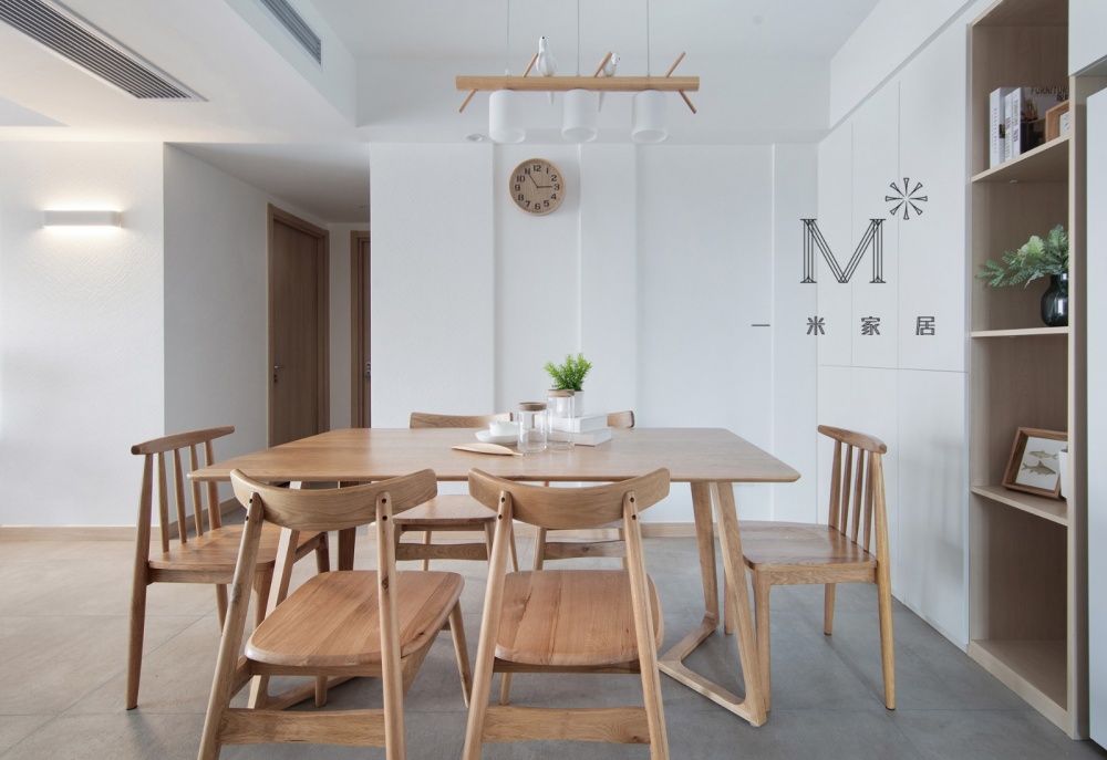 厨房木地板2装修效果图【一米家居】清·简135㎡日式日式餐厅设计图片赏析