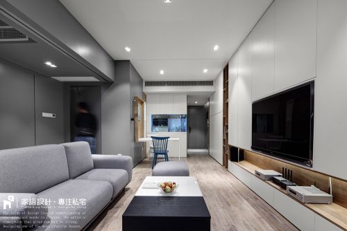 客厅沙发装修效果图屏200m²以上二居混搭家装装修案例效果图