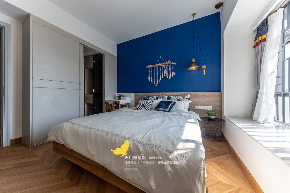 卧室床2装修效果图天用设计·北欧复古风|繁华笑语北欧风卧室设计图片赏析