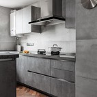 现代灰色系厨房橱柜设计
