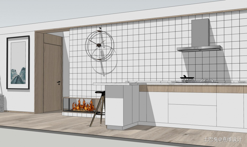 《四月晴和》非传统客厅形式的亲子互动空间日式厨房设计图片赏析
