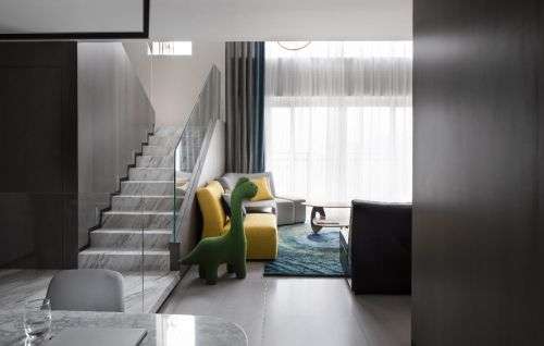 客厅窗帘装修效果图LEO&#039;SHOUSE200m²以上四居及以上现代简约家装装修案例效果图