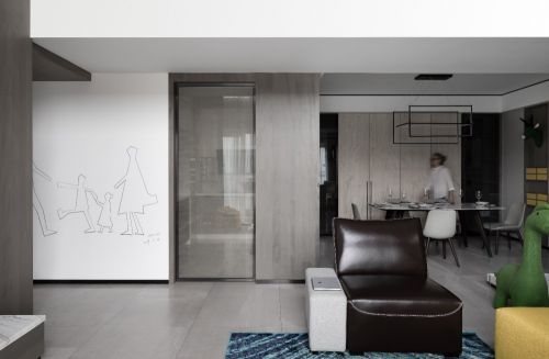 现代简约200㎡四居客厅2023装饰装修效果图