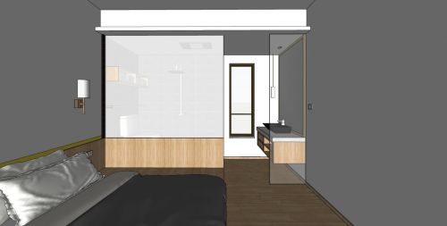 卧室装修效果图民宿草图501-1000m²复式北欧极简家装装修案例效果图