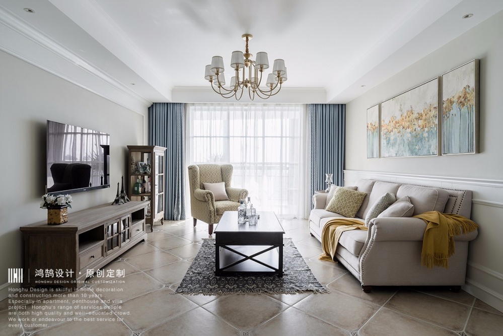 客厅窗帘装修效果图年轻小资的新选择：美式风格很时美式客厅设计图片赏析