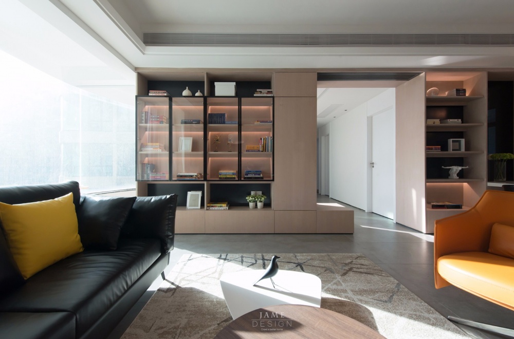 客厅沙发装修效果图希尔顿阳光现代简约客厅设计图片赏析