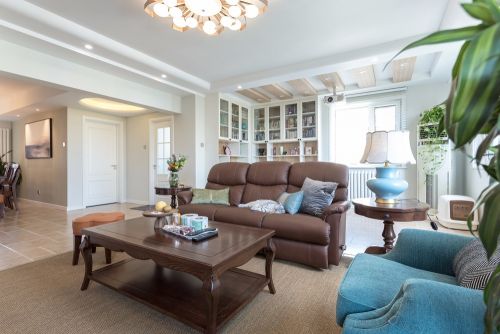 客厅沙发装修效果图湖光山色200m²以上别墅豪宅美式家装装修案例效果图