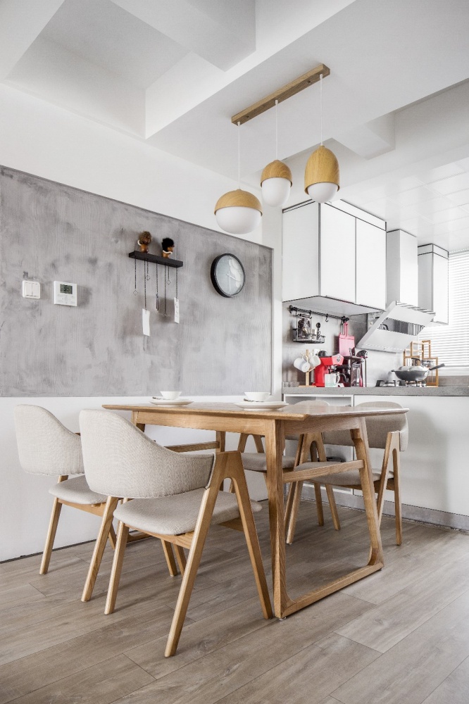 厨房木地板2装修效果图游走于灰色调现代简约餐厅设计图片赏析