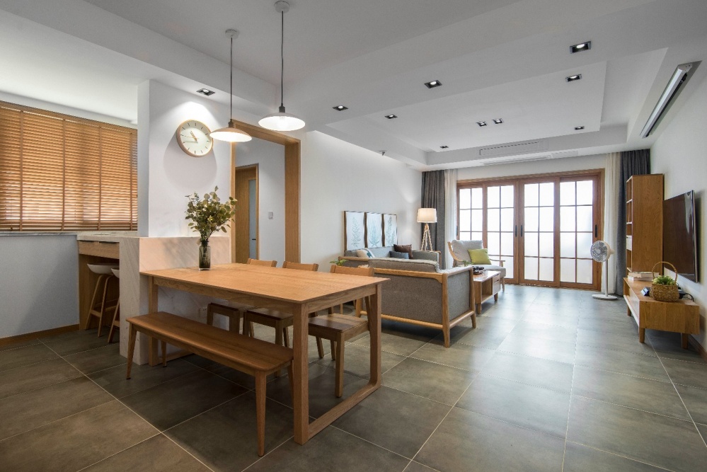 厨房窗帘装修效果图孚禾共态空间建筑设计淡然日式餐厅设计图片赏析