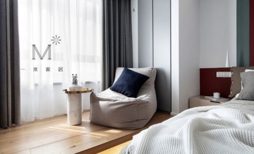 卧室窗帘3装修效果图【一米家居】自白55㎡现代北欧