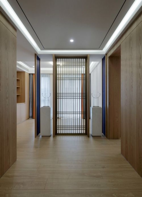 “清流派”：新中式复式大宅功能区木地板