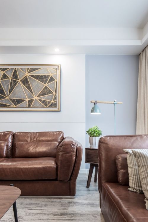 客厅沙发3装修效果图大气灰白调，越清新简约越自然温