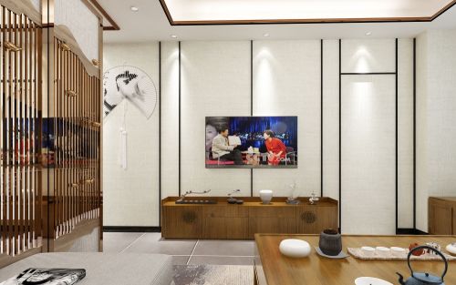 81-100m²四居及以上中式现代装修图片客厅装修效果图珠璟花园