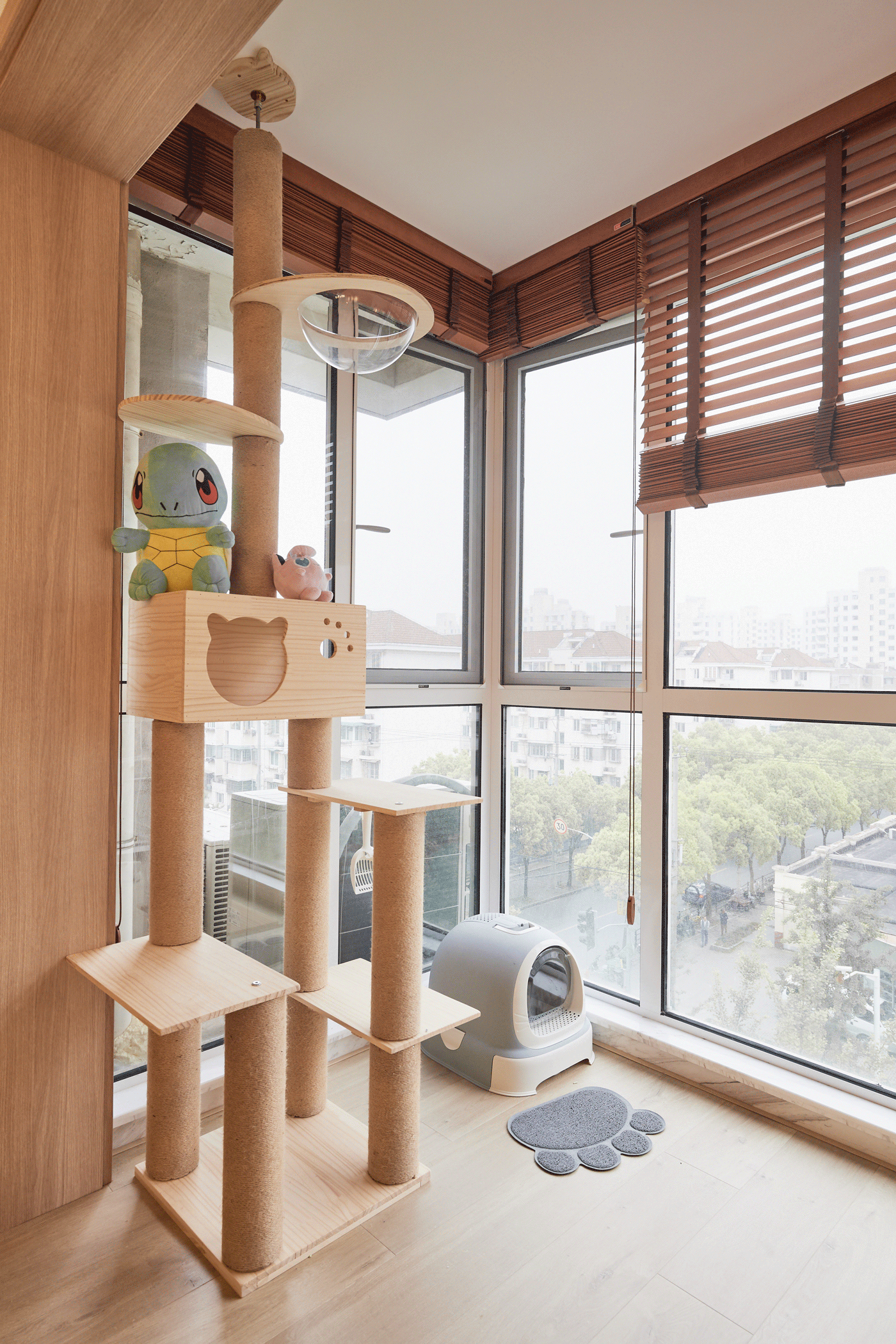 阳台2装修效果图在他家，猫咪都有三层别墅